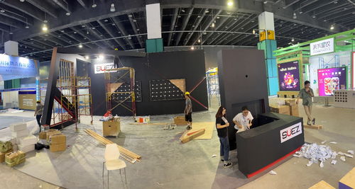 直击2023国际电子商务博览会现场 suez跨境电商展位布置火热进行中